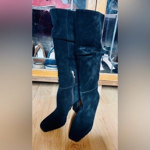 JLO Jaylee Black Suede Knee High Boots